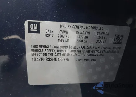 2017 Buick Lacrosse Essence from USA, damaged, VIN 1G4ZP5SS2HU189779